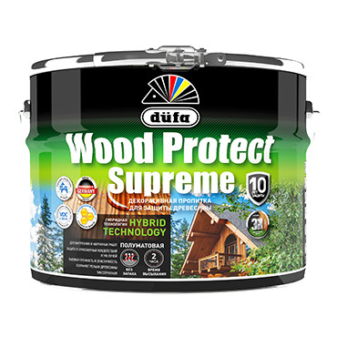 WOOD PROTECT Supreme, белая 9л "Dufa" Пропитка